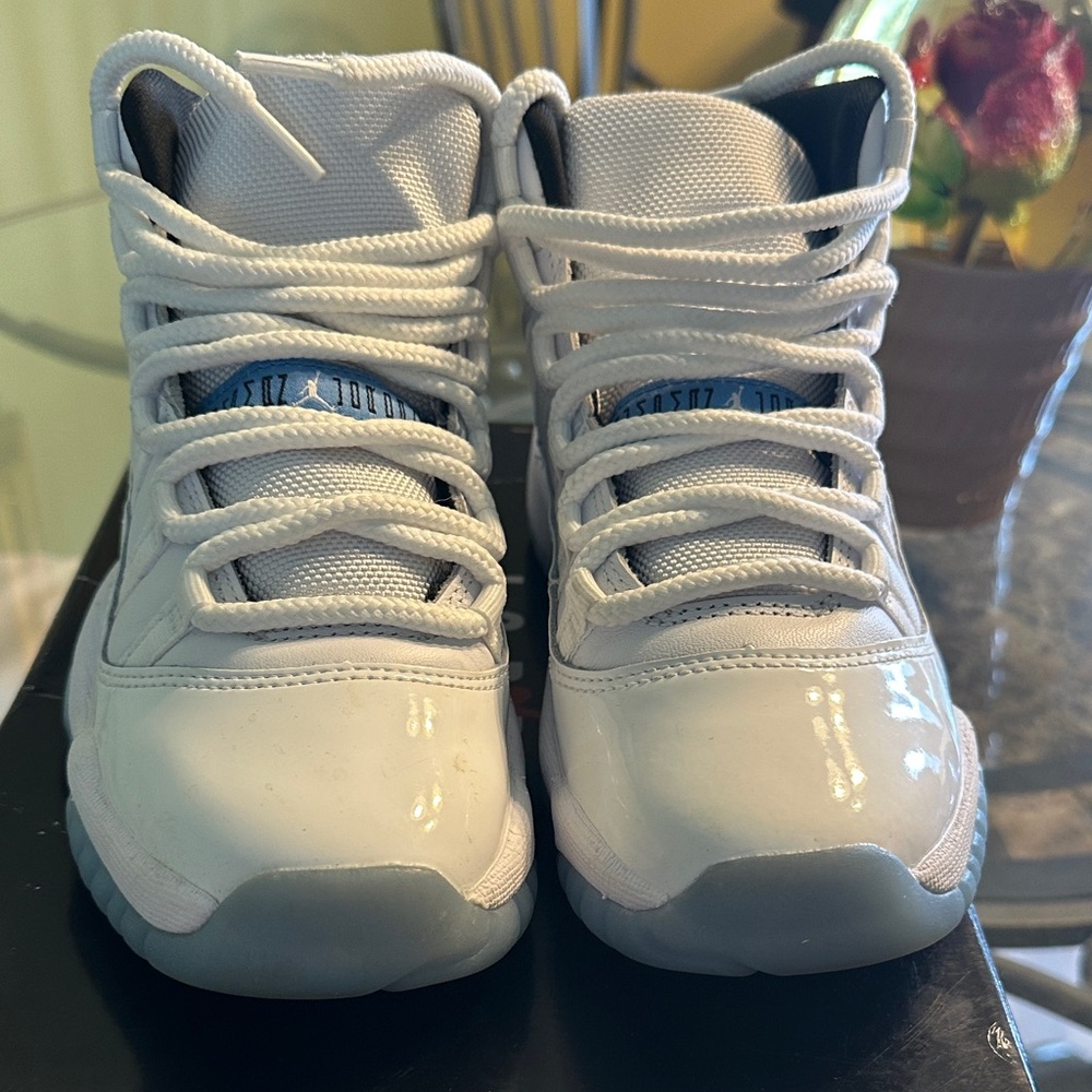 Jordan Kids' White and Blue Sneakers